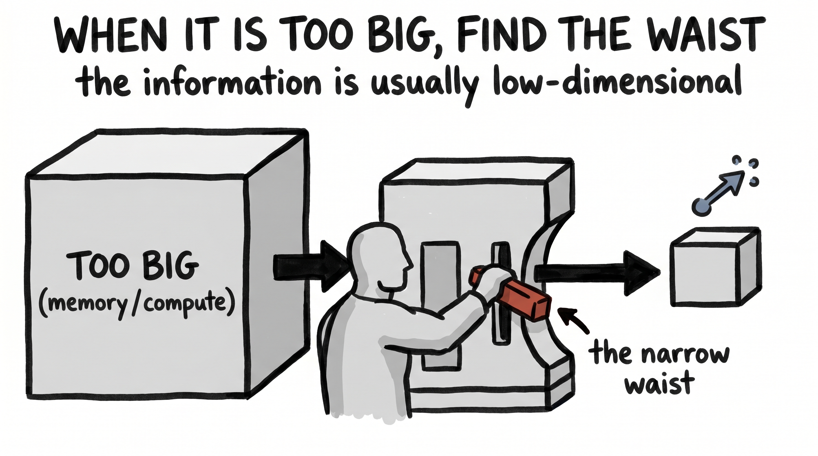 When it is too big, find the narrow waist
